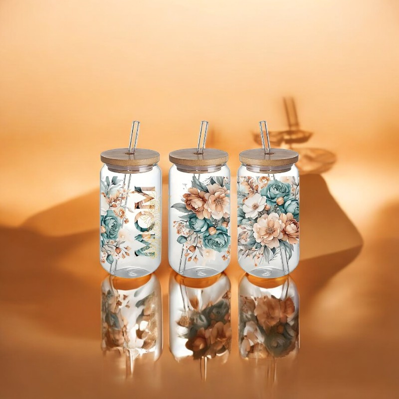 Glas Mom Boho türkis