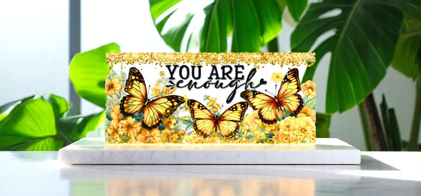 Gals Schmetterling gelb you are enough