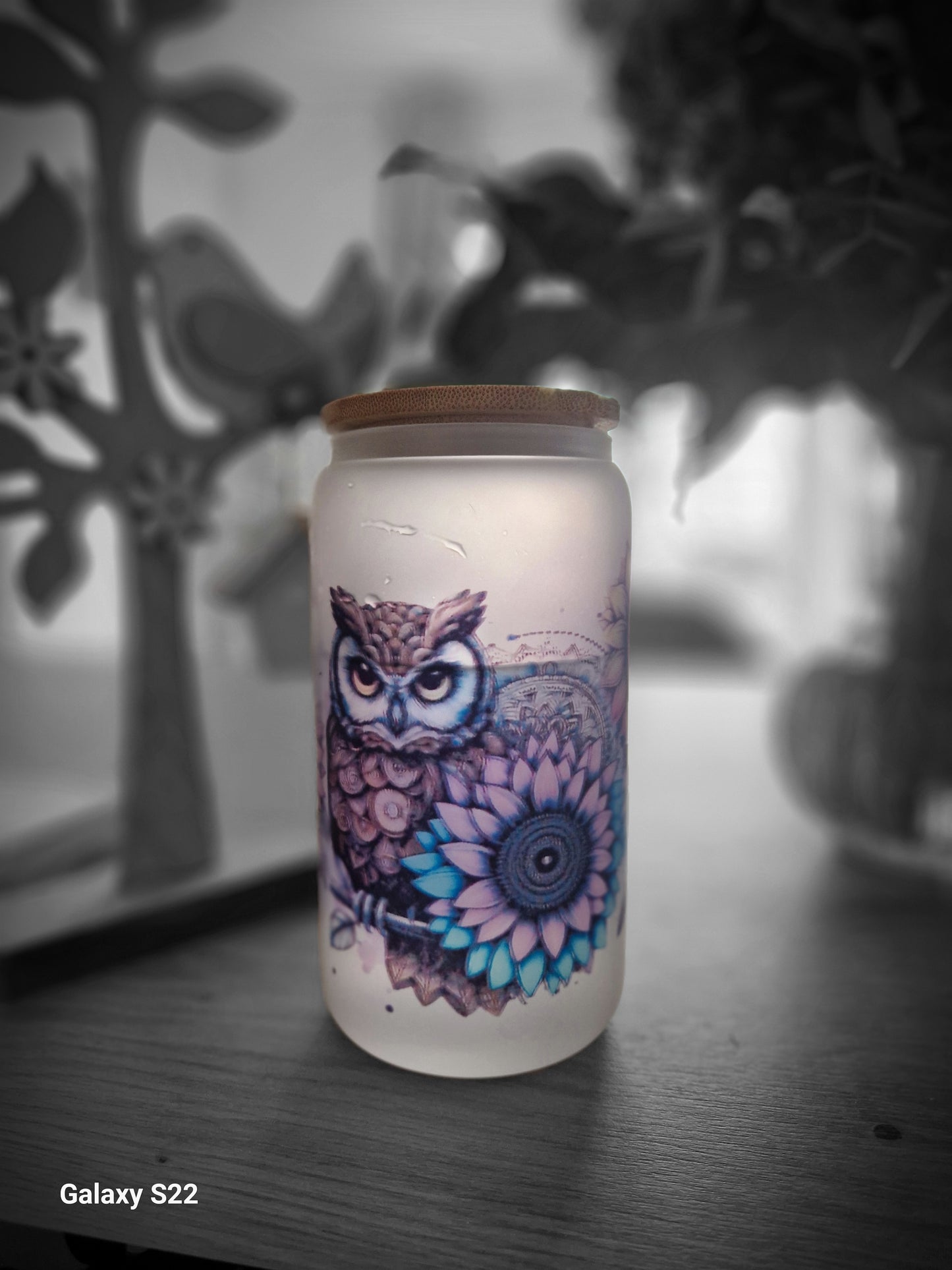Glas Traumfänger Eule