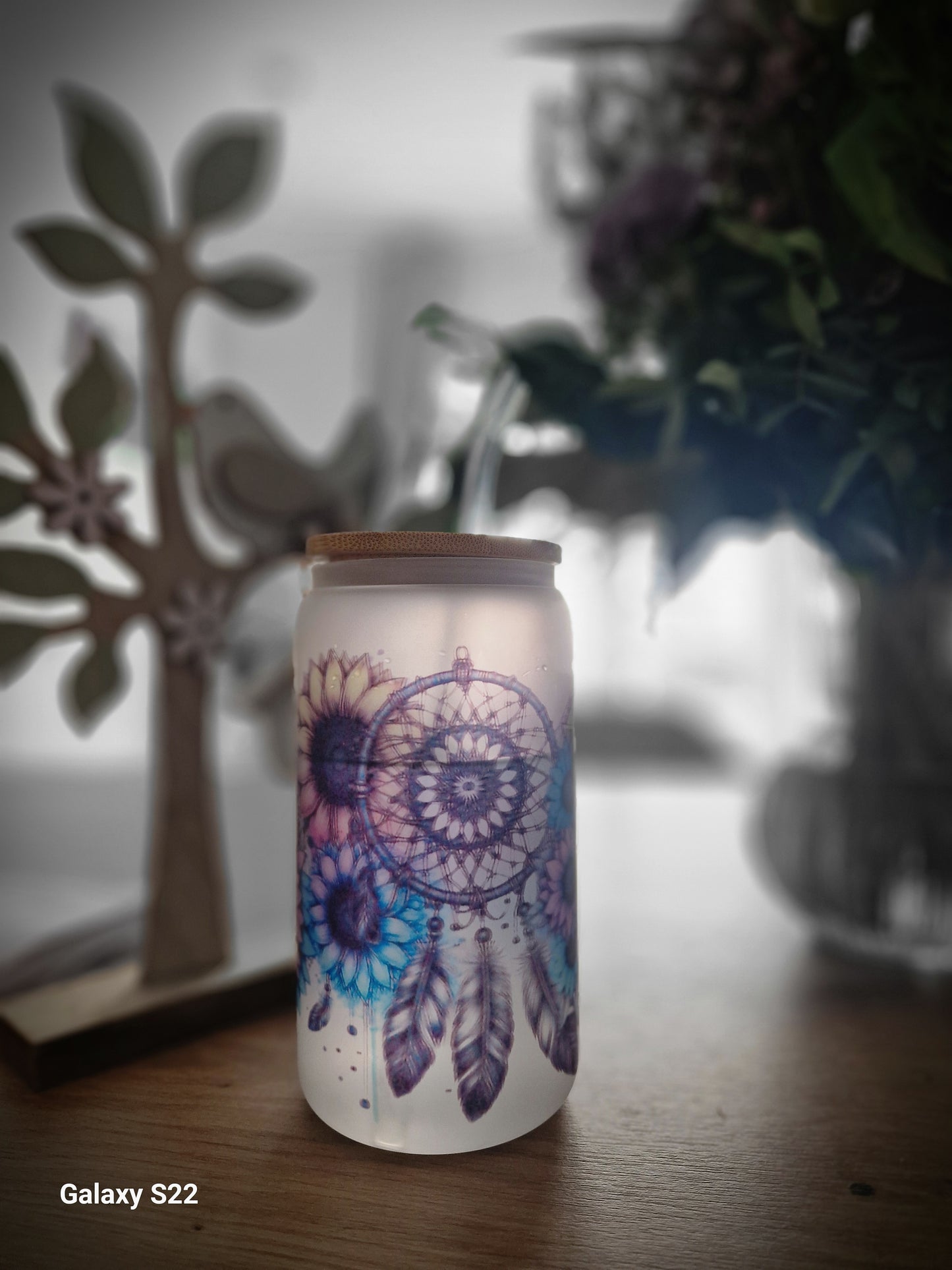 Glas Traumfänger Eule