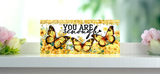 Gals Schmetterling gelb you are enough